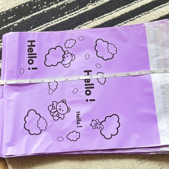 Purple Bear “Hello!” 100PCS *Poly Mailers 9.75x12 Inch - Picture 4 of 5